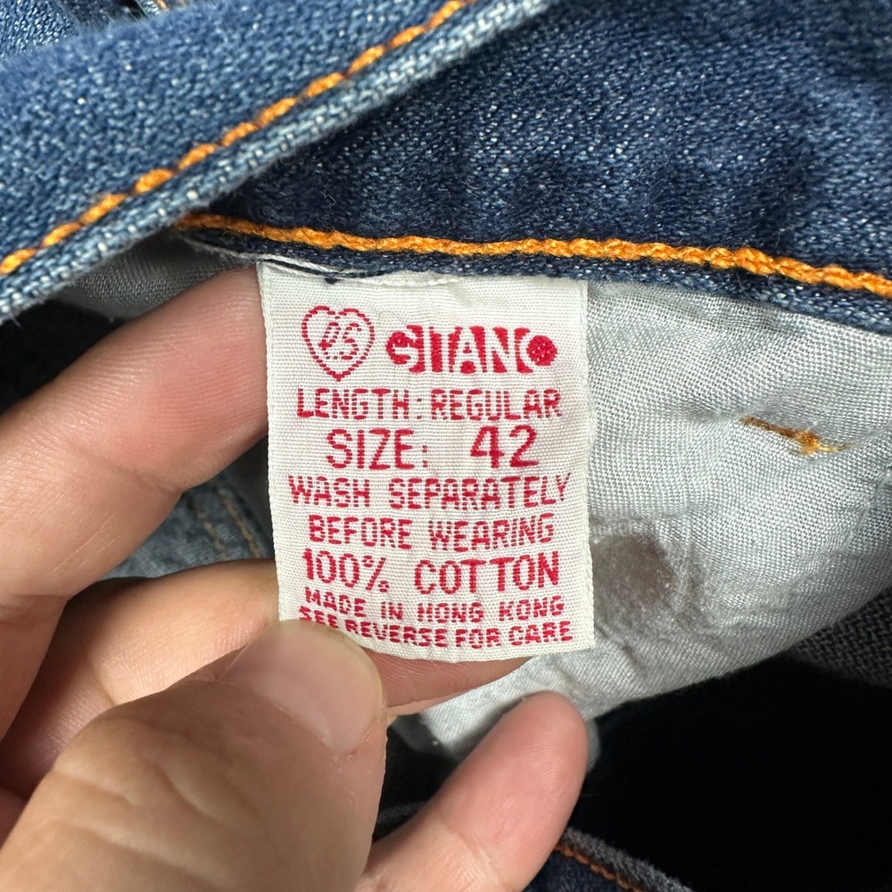 Vtg 80s Gitano High Waisted Mom Jeans Womens Plus Size 42 Regular 100% Cotton HK - Picture 8 of 8